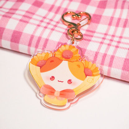 Lola the Cat Bouquet Keychain