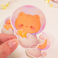 Orange Astrocat Sticker
