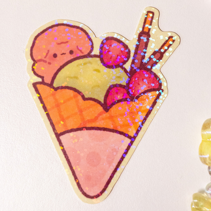 Zoey the Poodle Ice Cream Sticker