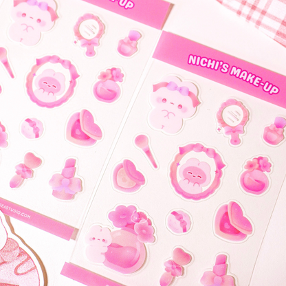 Nichi's Makeup Clear Sticker Sheet