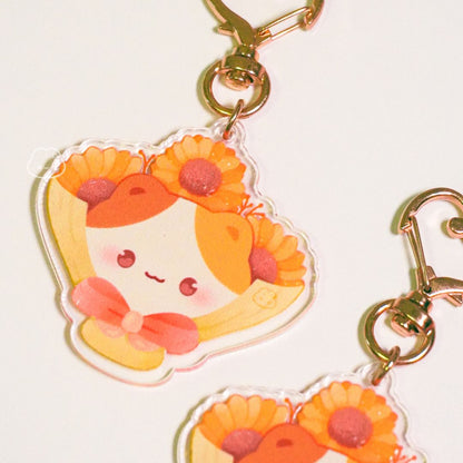 Lola the Cat Bouquet Keychain