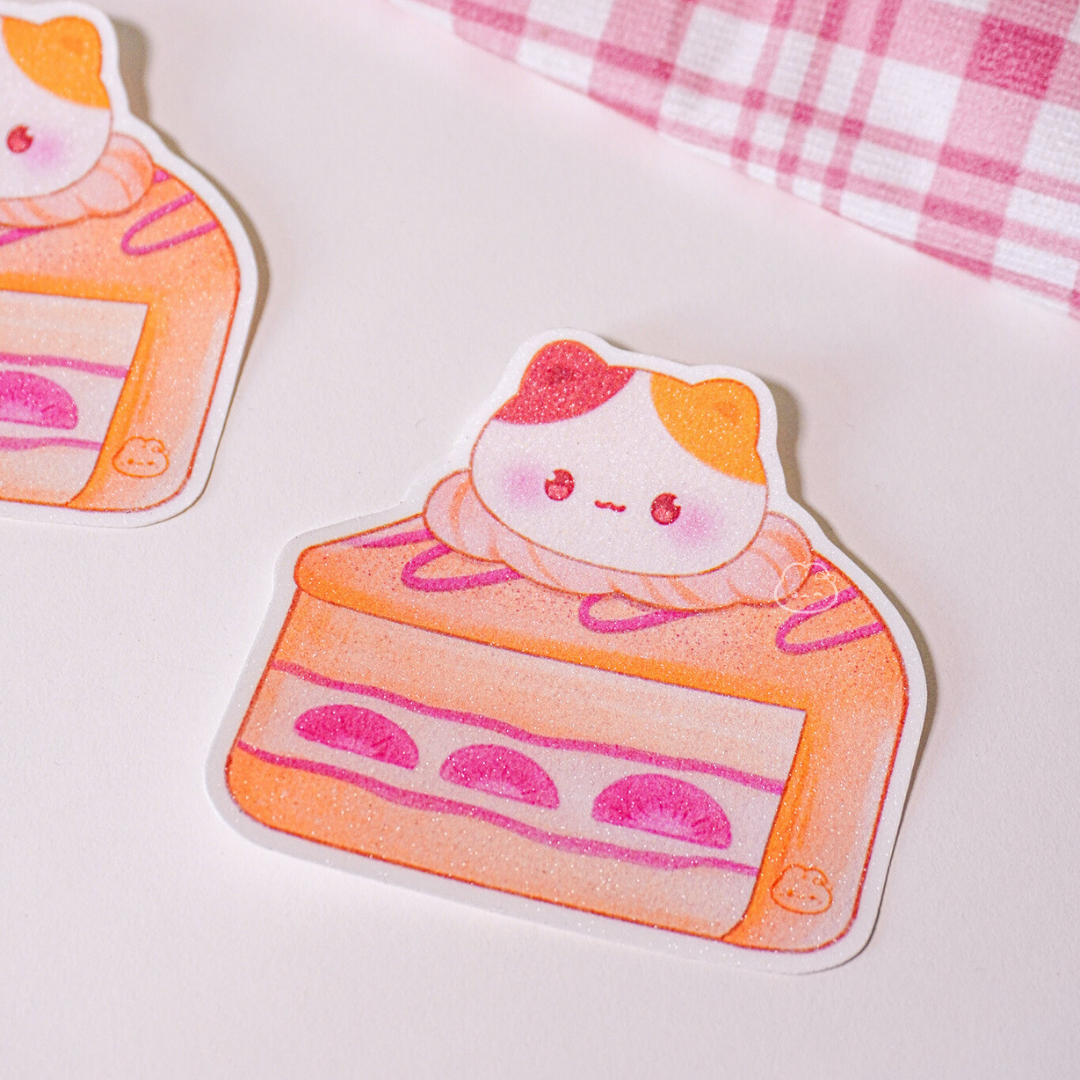 Lola the Calico Cat Cake Sticker