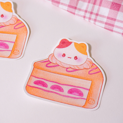 Lola the Calico Cat Cake Sticker