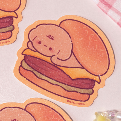 Zoey the Poodle Burger Sticker