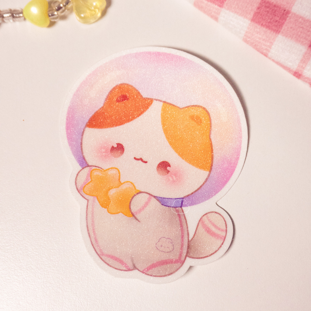 Calico Astrocat Sticker