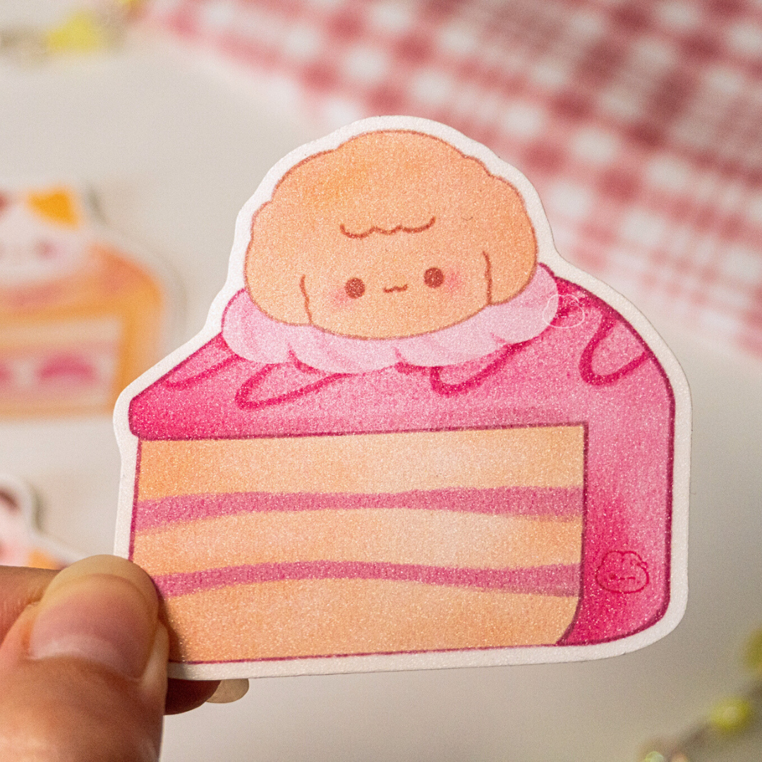 Zoey the Poodle Cake Sticker