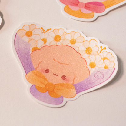 Zoey the Poodle’s Flower Bouquet Sticker