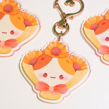 Lola the Cat Bouquet Keychain