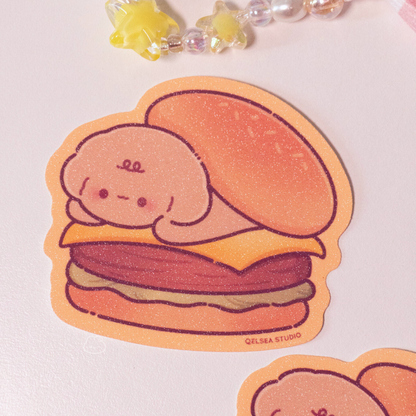 Zoey the Poodle Burger Sticker