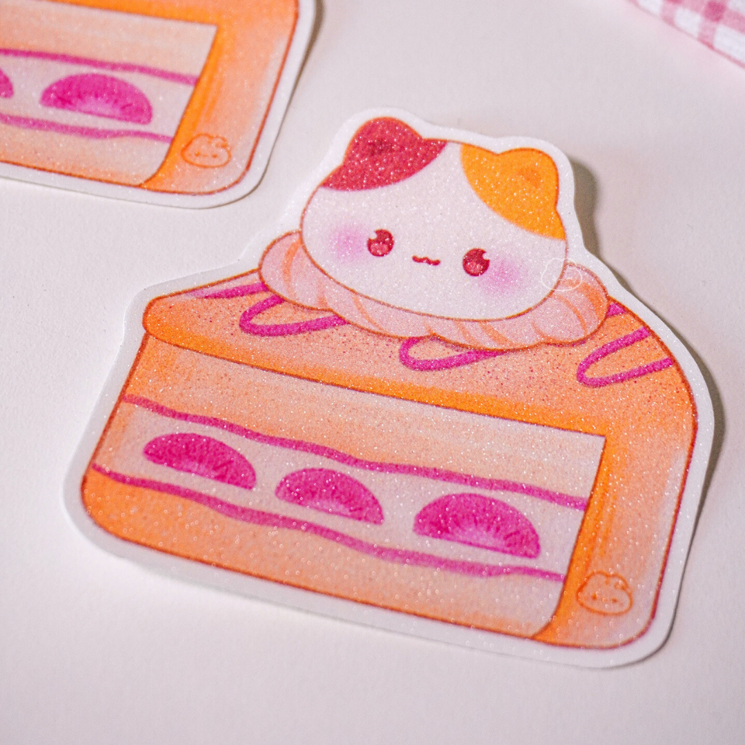 Lola the Calico Cat Cake Sticker