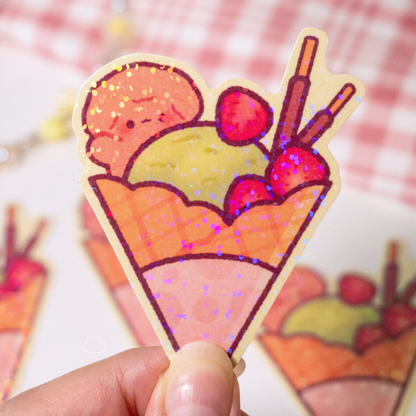 Zoey the Poodle Ice Cream Sticker