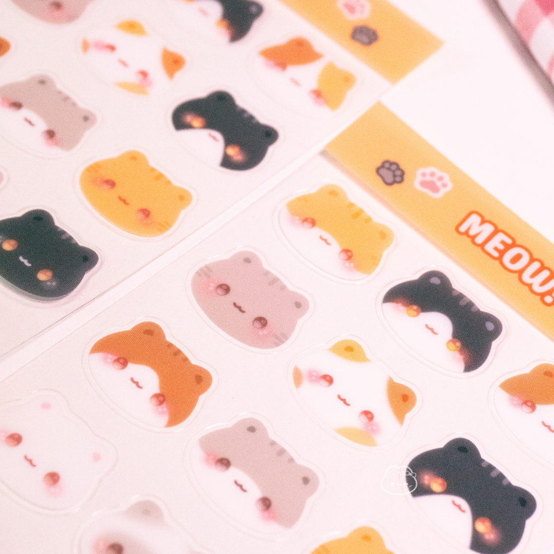 Meow Clear Sticker Sheet