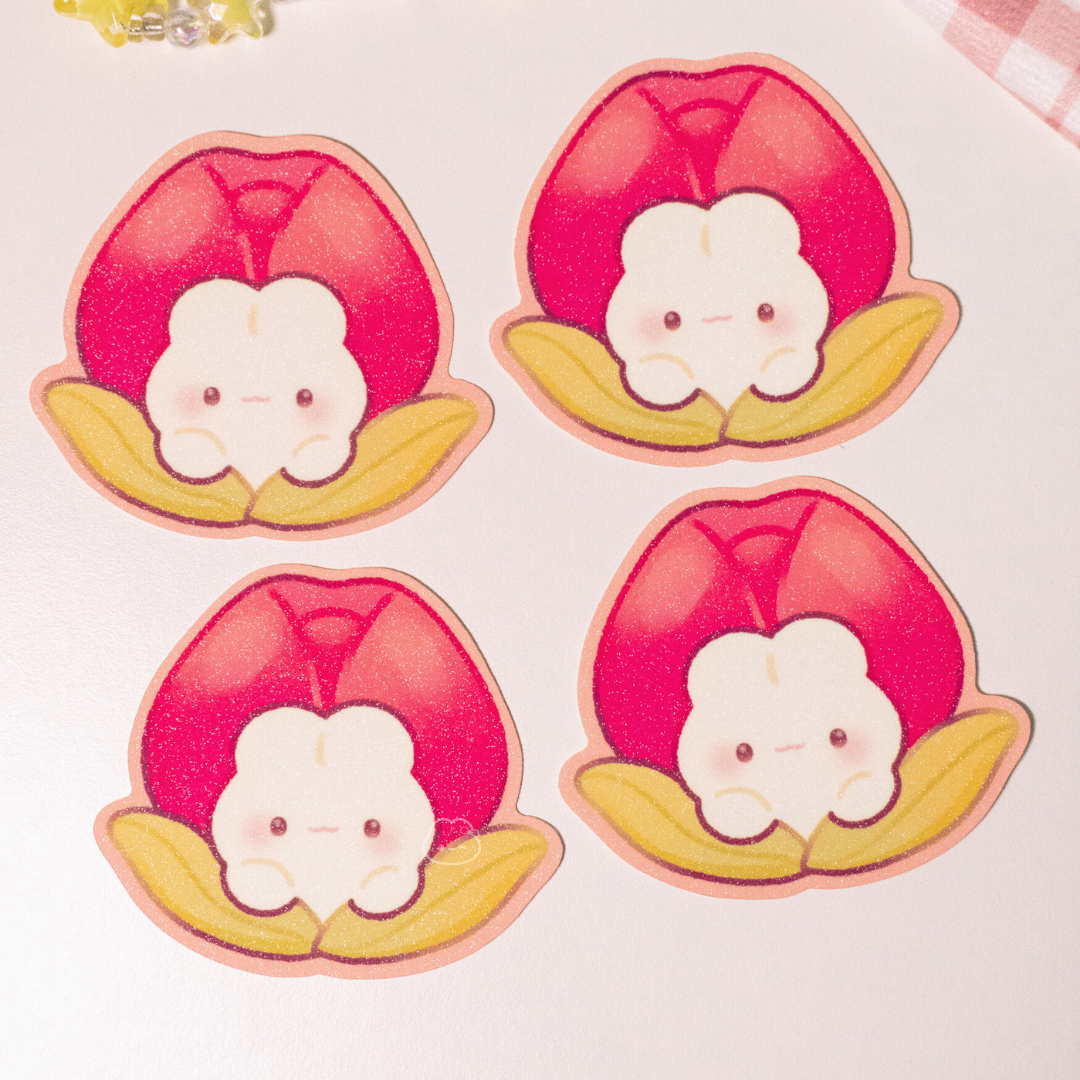 Nichi the Bunny Tulip Sticker