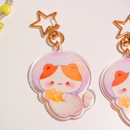 Calico Astrocat Keychain