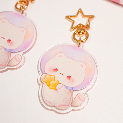 White Astrocat Keychain