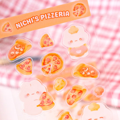 Nichi's Pizzeria Clear Sticker Sheet