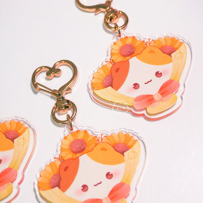 Lola the Cat Bouquet Keychain