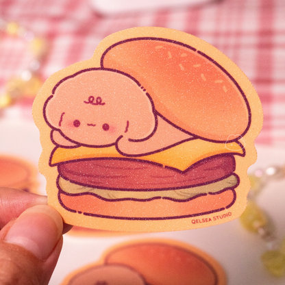 Zoey the Poodle Burger Sticker