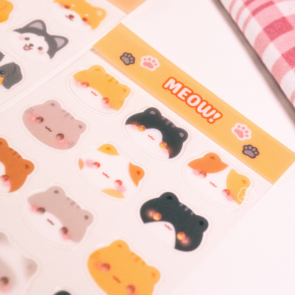 Meow Clear Sticker Sheet