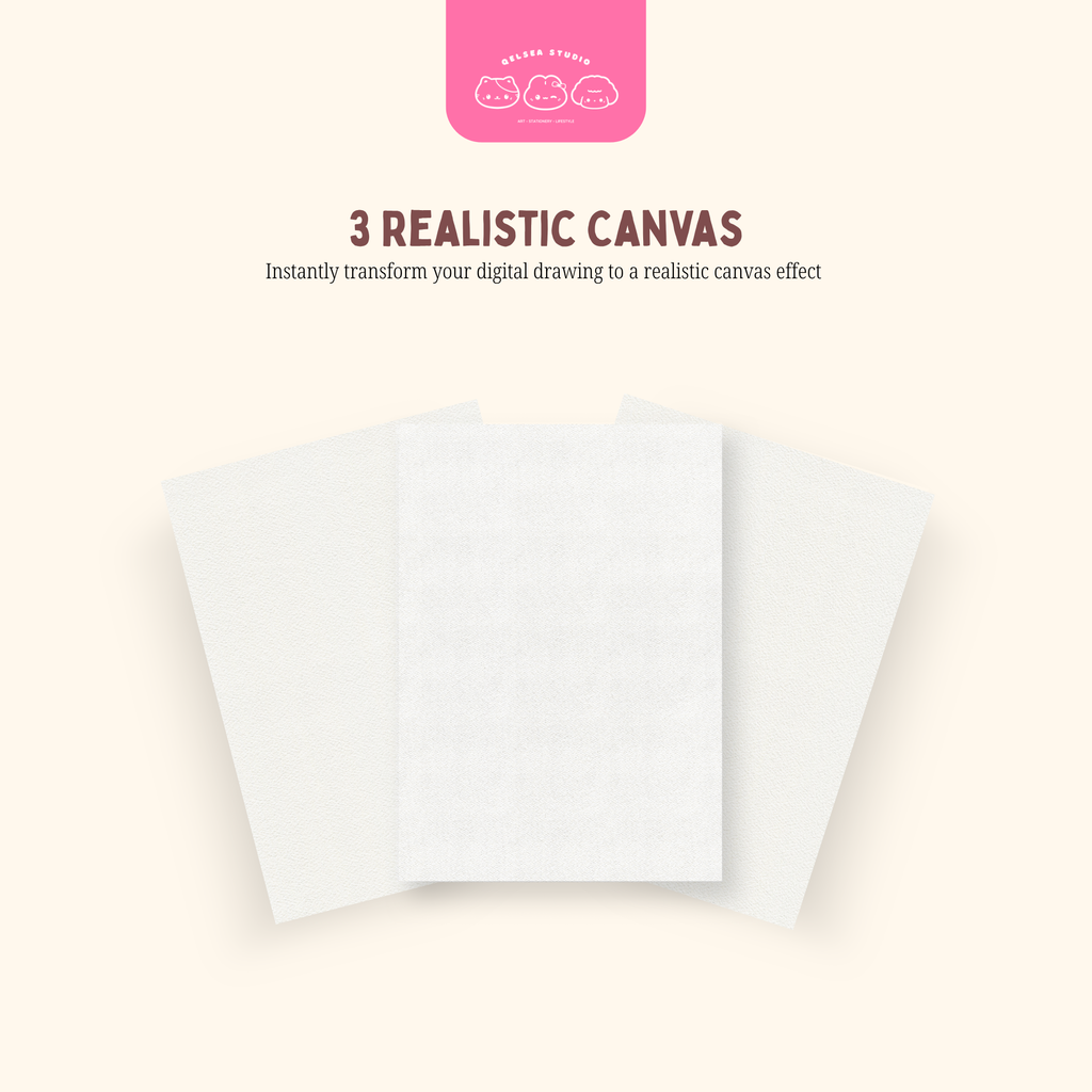 QELSEA STUDIO Procreate Watercolor Brush and Canvas