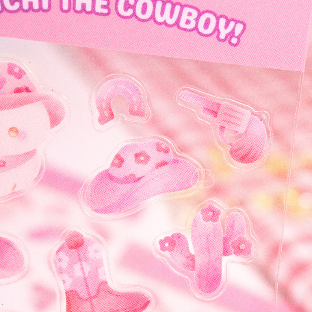 Nichi the Cowboy Clear Sticker Sheet
