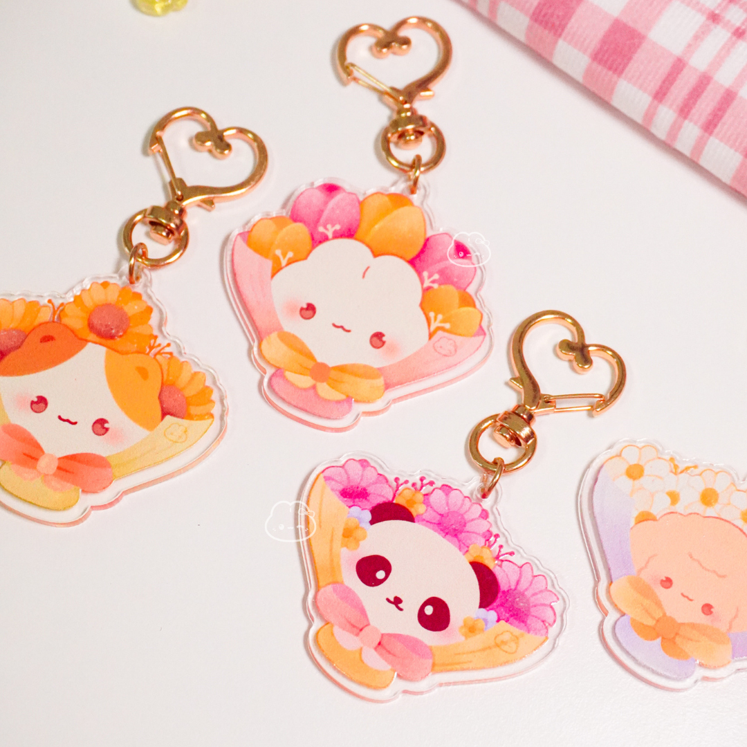 Nichi the Bunny Bouquet Keychain