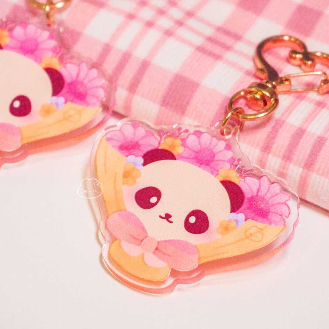 Chubby the Panda Bouquet Keychain