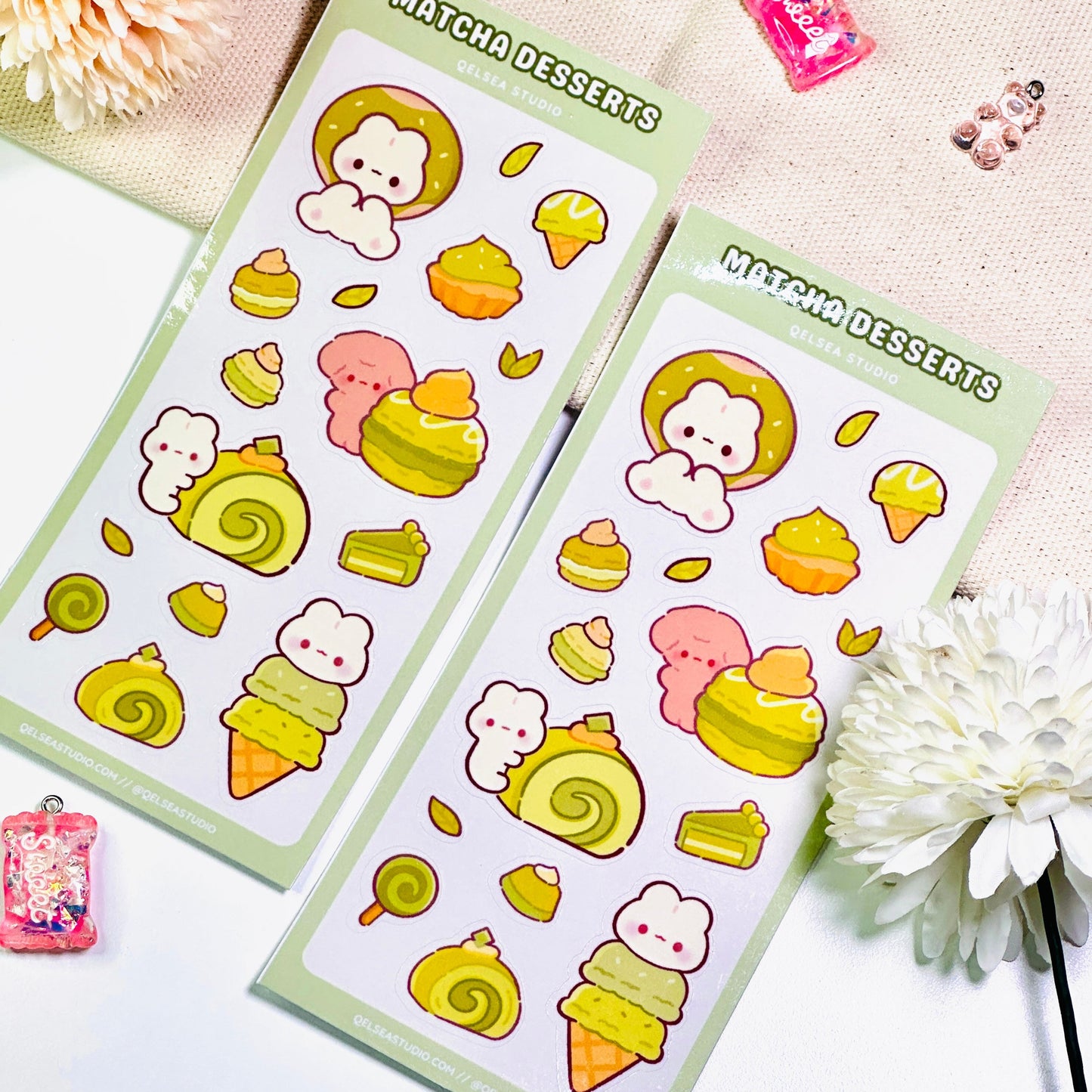 Matcha Desserts Sticker Sheet