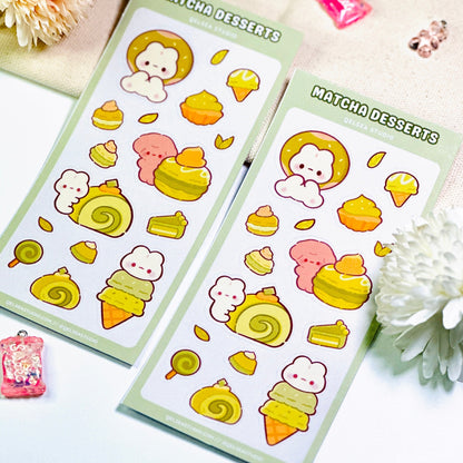 Matcha Desserts Sticker Sheet