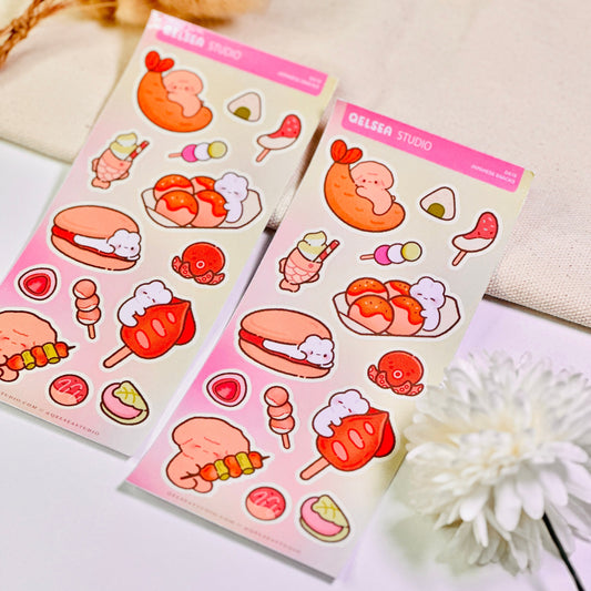 Japanese Snacks Deco Sticker Sheet