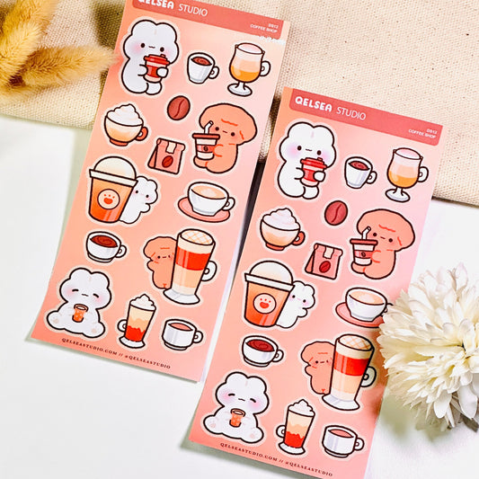 Coffee Shop Deco Sticker Sheet