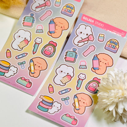 Kawaii Stationery Deco Sticker Sheet