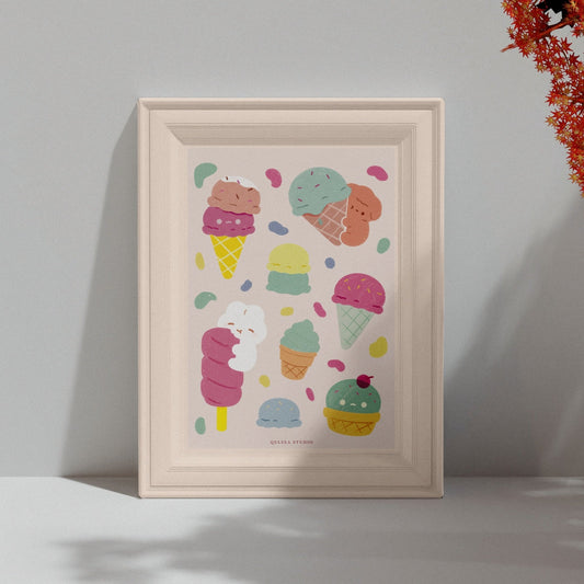 Ice Cream and Popsicles Art Print