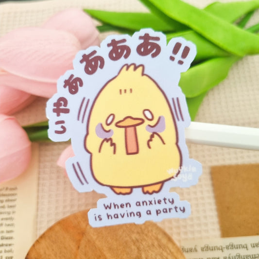 Wuukie Anxiety Die Cut Glitter Stickers by Wuukie and Soya