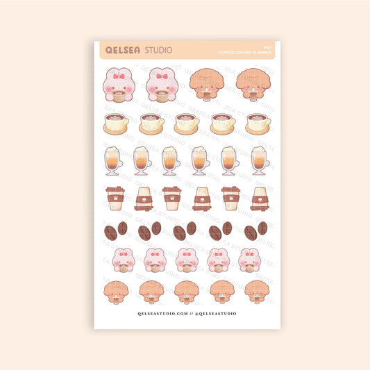 Coffee Lovers Planner Sticker Sheet
