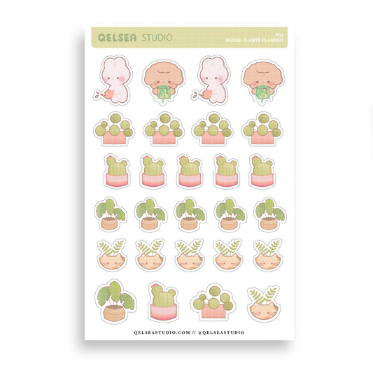 House Plants Planner Sticker Sheet