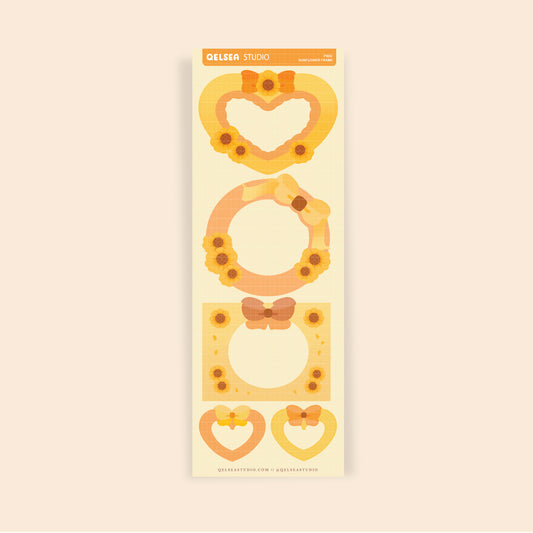 Sunflower Frame Polco Sticker Sheet